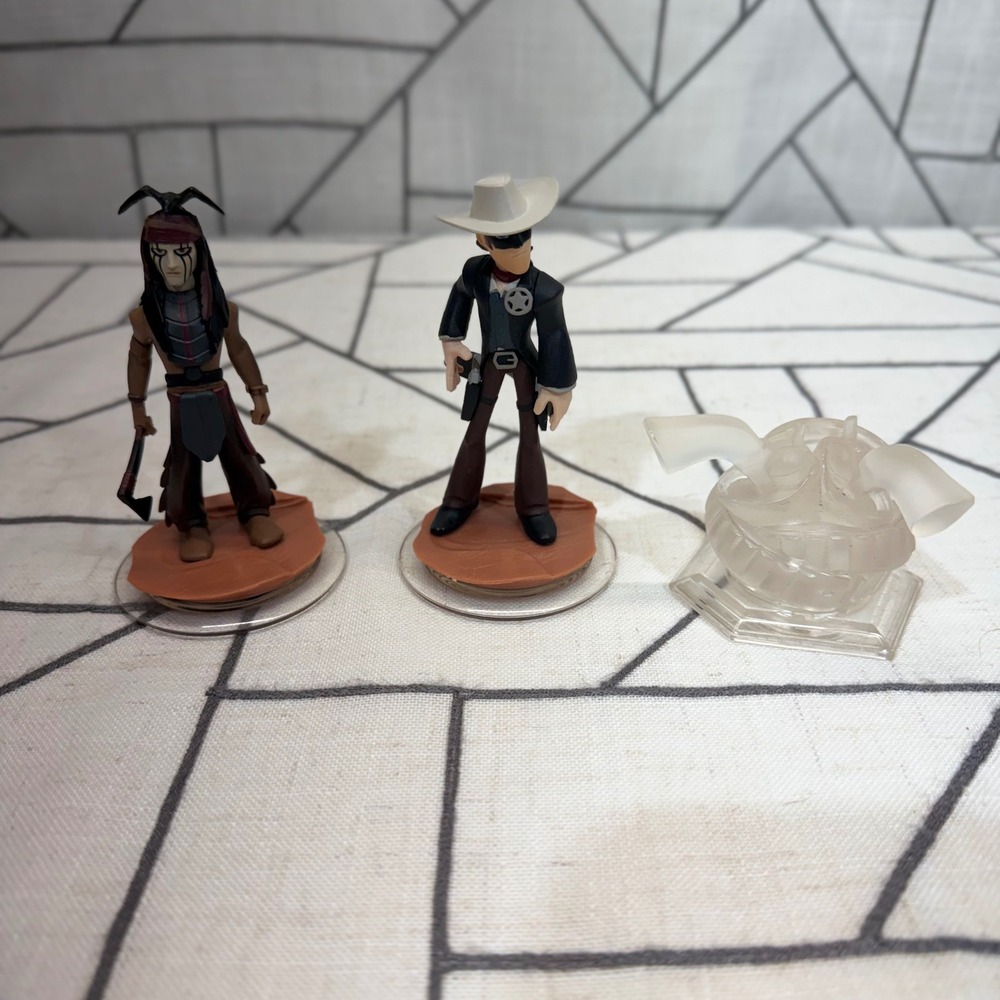 Disney Infinity Lone Ranger Play Set Figures OS Multicolor Tonto 3-Piece Lot